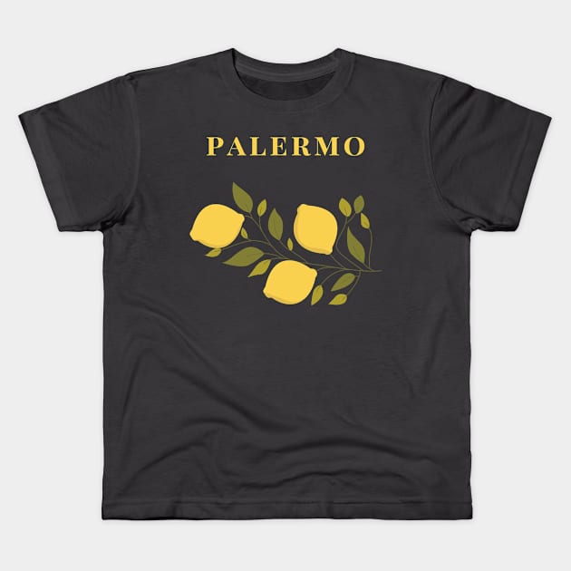 Palermo Limone Italy Design Kids T-Shirt by yourstruly